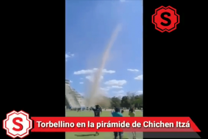 Este torbellino sorprende a los turistas junto a la emblem&aacute;tica pir&aacute;mide de Kukulc&aacute;n