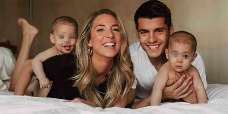 Alice Campello, la bella mujer de Morata, la monta parda tras insultar los 'troles' a sus mellizos