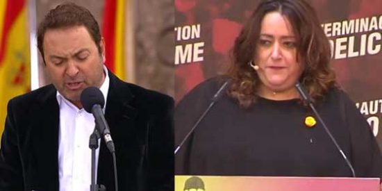 Albert Castillón se la tenía guardada a la esbirra de Jaume Roures, Patricia López, y la deja lcon as vergüenzas al aire por su 'pregón' en el 'akelarre independentista' de Madrid