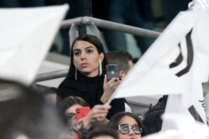 Georgina Rodr&iacute;guez llora as&iacute; en la grada mientras Ronaldo anota su 'hat-trick'