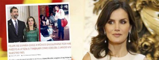 Picados por los palos que se est&aacute; llevando el presidente Obrador, medios cutres de M&eacute;xico cargan contra la reina Letizia