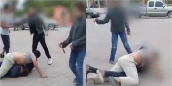 V&iacute;deo: Ni&ntilde;o intenta apu&ntilde;alar a otro durante una ri&ntilde;a callejera