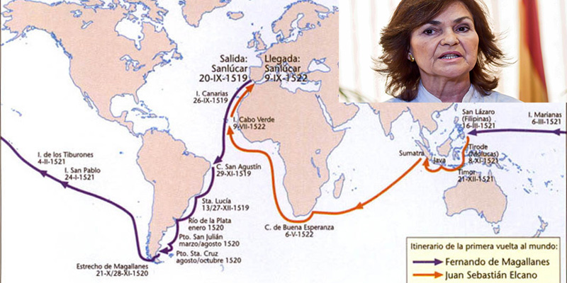 Carmen Calvo encarga a un historiador certificar que la primera Vuelta al Mundo no fue una hazaña española