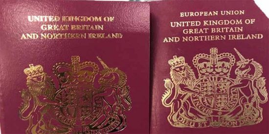 Brexit: El Reino Unido elimina ya las palabras "Uni&oacute;n Europea" de los pasaportes de sus ciudadanos