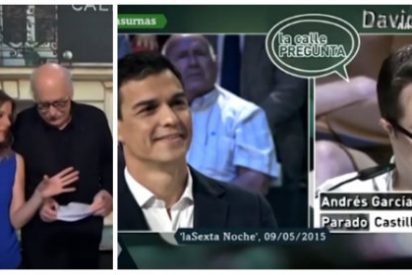 Ropero d&aacute;ndole explicaciones a Monegal sobre un corte de Pedro S&aacute;nchez.