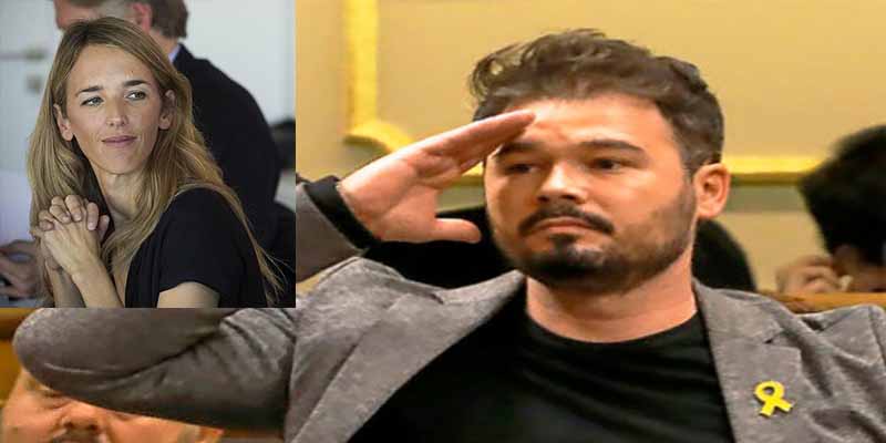 Rufián sube un tuit infecto mofandose de la agresión 'separata' a Cayetana Álvarez de Toledo y lo crujen