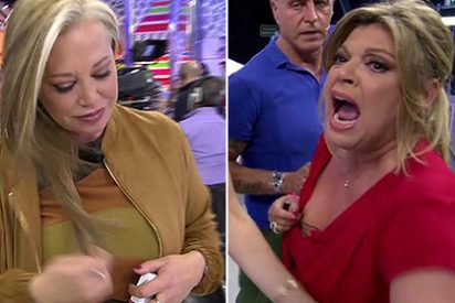 Gran bronca entre Terelu Campos y Bel&eacute;n Esteban por culpa de Carmen Borrego: "&iexcl;Parece que le han dado de hostias!"