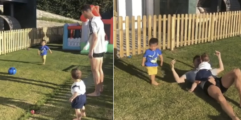 &iquest;Todav&iacute;a no has visto el v&iacute;deo viral del hijo de Cristiano Ronaldo metiendo un golazo?