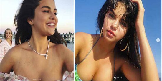 Selena G&oacute;mez nos ense&ntilde;a su depilado 'guachi guachi' por culpa de un descuido con su falda