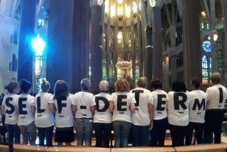 Activistas de la ANC se encierran unas horas en la Sagrada Familia