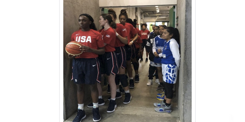Esta es la foto que predijo la aplastante derrota de El Salvador ante EE.UU. en el campeonato americano de baloncesto femenino Sub-16