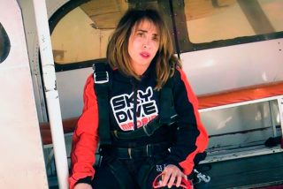 El p&aacute;nico puede con Mar&iacute;a Pati&ntilde;o y se niega a saltar en paracaidas