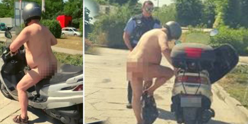 Detienen a este motorista &lsquo;nudista&rsquo;; su excusa fue que ten&iacute;a "demasiado calor"