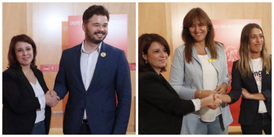 El 'Lastre' del PSOE: Adriana sintoniza con Rufián y otros golpistas para que hagan otra vez presidente a Sánchez