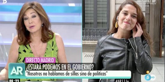 Ana Rosa deja hecha unos zorros a la portavoz podemita: "¡No podéis tener el discurso de hace cuatro años!"
