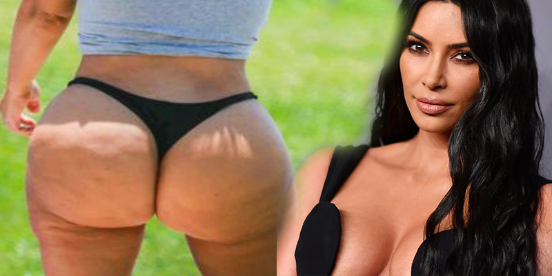 ¡Que no te engañen!; así es el trasero real de Kim Kardashian: una gran mole de grasa y celulitis