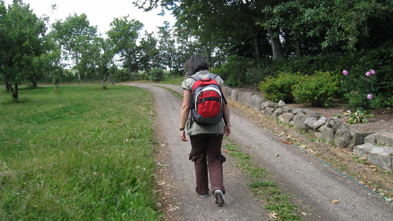Peregrina en el Camino de Santiago