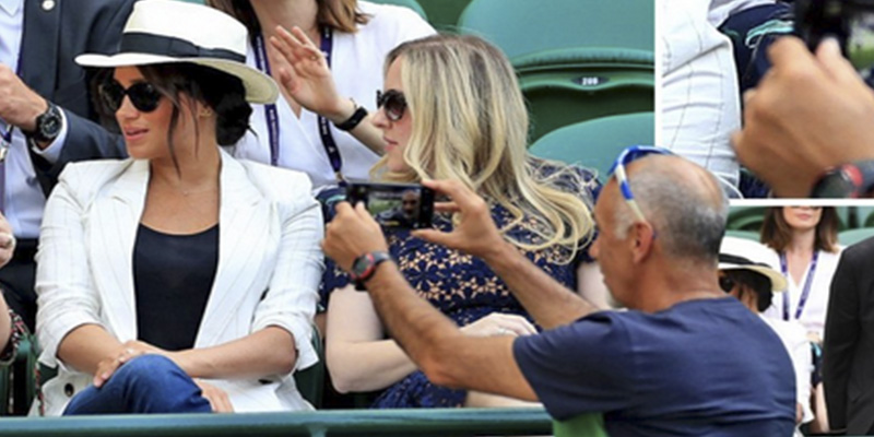 Acusan a este hombre de fotografiar a Meghan Markle en Wimbledon y resulta que se hac&iacute;a una selfi