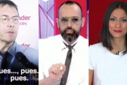 Monedero se niega a responder a una periodista de Cuatro y Risto, encantado con el feo, estalla tach&aacute;ndole de machista