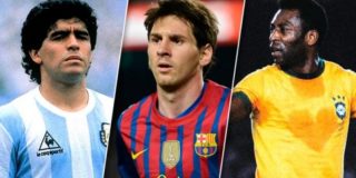 Maradona, Messi y o Rey Pel&eacute;.