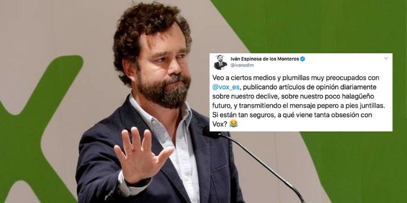 Espinosa de los Monteros salta contra los medios y plumillas que quieren acabar con VOX: "&iquest;A qu&eacute; viene tanta obsesi&oacute;n?"