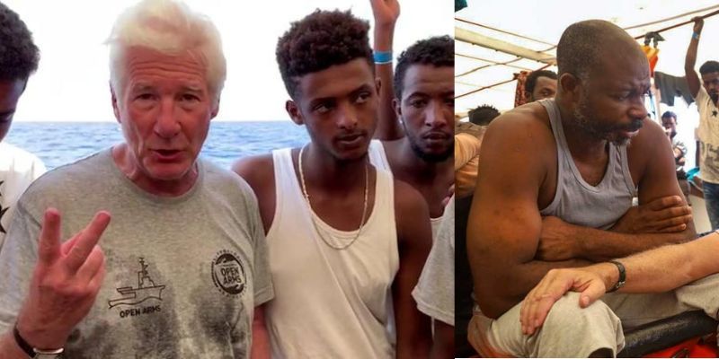 El caradura de Richard Gere hace explotar a las redes por su hipocresía con el Open Arms: "Todos varones, bien alimentados... ¡llévatelos a tu casa!"