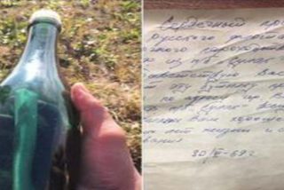 Este mensaje de un marinero ruso de 1969 en una botella es descubierto en Alaska