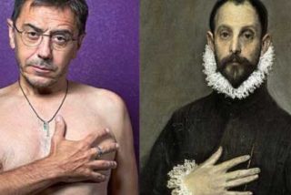 Las redes no tienen piedad con la pavorosa y aterradora pose de Monedero al desnudo en El Mundo: "El caballero con la mano en el pecho"