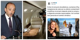 El Pa&iacute;s exige limpiar el armario y comprar prendas responsables para salvar el planeta mientras sus directivos contaminan viajando en jet privado