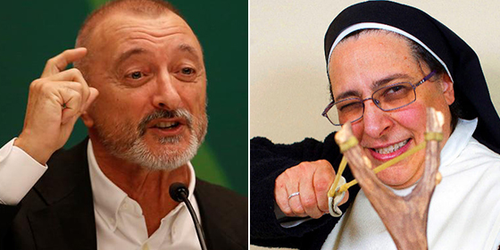 P&eacute;rez-Reverte lanza a miles de seguidores -con estudios- contra la 'monja diab&oacute;lica' Caram y sus imbecilidades obscenas