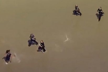 Sospechoso de robo protagoniza una espectacular persecución a lo largo de una playa de Los Ángeles