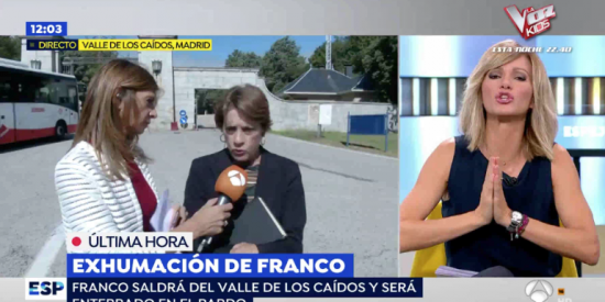 La mujer m&aacute;s franquista de Espa&ntilde;a monta un pollo tremendo en Antena3 al confirmar el Supremo la exhumaci&oacute;n de Franco