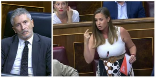 Melisa Rodr&iacute;guez (Ciudadanos) hace picadillo a Marlaska en una soberbia intervenci&oacute;n: "Sigo esperando que usted se vaya a su casa por indigno"