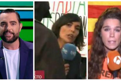 La inoportuna y desagradable broma de Dani Mateo contra la prensa espa&ntilde;ola al tiempo que agreden a dos reporteras de TVE y Antena 3