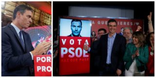 Palabras huecas y derroche propagandístico: A Pedro Sánchez solo le faltó ponerse a pegar carteles