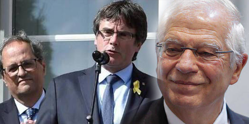 Borrell deja con el 'calz&oacute;n bajado' a Puigdemont en Europa con un dosier, ahora en tres idiomas