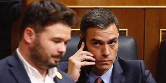 El plan de S&aacute;nchez para seguir en La Moncloa es sacar a Torra de la presidencia de la Generalitat y pactar otra vez con los independentistas