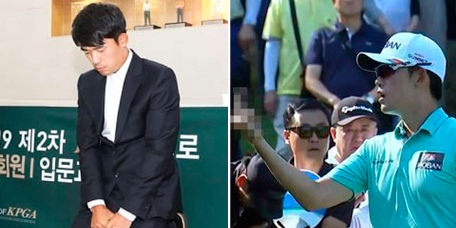 Jugador de golf surcoreano castigado a tres a&ntilde;os sin jugar y pedir perd&oacute;n de rodillas por hacer una peineta