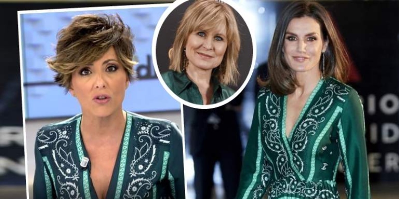 La Reina Letizia 'presta' su vestido a Sonsoles &Oacute;nega y Mar&iacute;a Rey confiesa en Twitter: "Nos deja su ropa a todas"