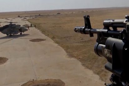 Los helic&oacute;pteros militares rusos ya est&aacute;n aterrizando en una antigua base de EE.UU. en Siria
