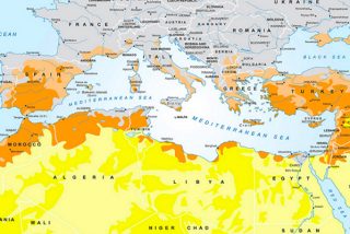 Mira c&oacute;mo ser&aacute; el Mediterr&aacute;neo en 2100: Espa&ntilde;a, un desierto desde Algeciras a Pamplona