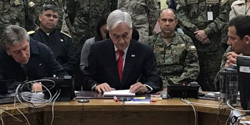 Pi&ntilde;era: &ldquo;Chile est&aacute; en guerra contra un enemigo poderoso"