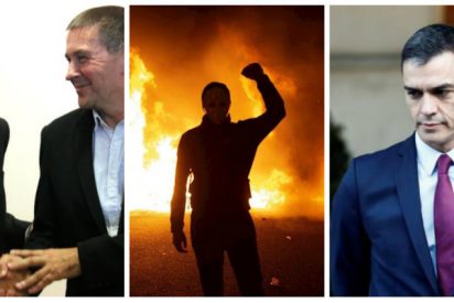 La parálisis de Sánchez ante una revuelta alentada por Torra en la que solo falta Otegi para poner la guinda del oprobio