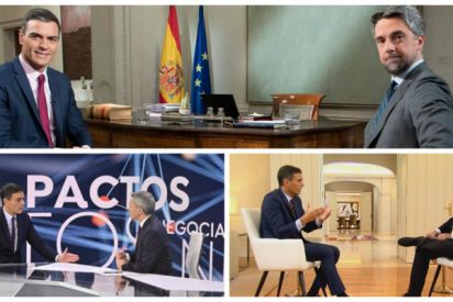 'Canal S&aacute;nchez 24 Horas': El 'okupa' de La Moncloa lleva 11 entrevistas en televisi&oacute;n en menos de a&ntilde;o y medio de mandato