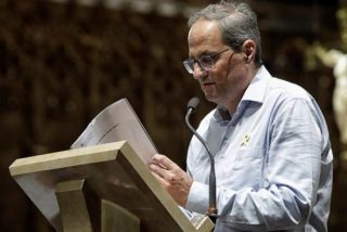 Torra lee en Montserrat una plegaria en solidaridad con los golpistas presos