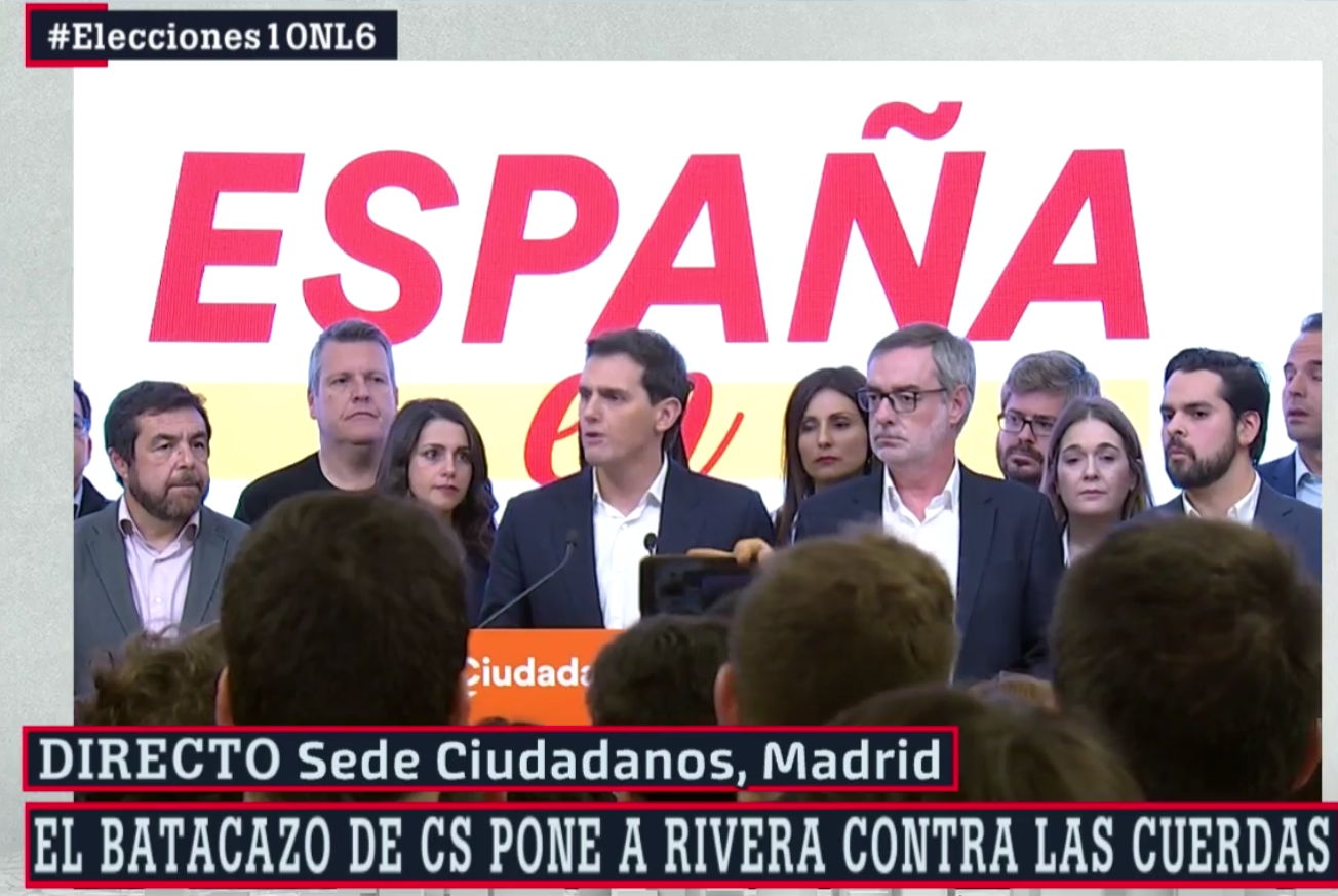 Albert Rivera se niega a dimitir tras su hist&oacute;rico batacazo: "Dejo en manos de la Ejecutiva mi liderazgo"