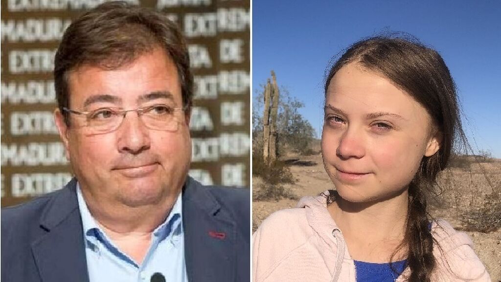 El oportunista Fernández Vara ofrece a Greta Thunberg un coche eléctrico para su viaje de Lisboa a Madrid, pero no le dice donde recargarlo