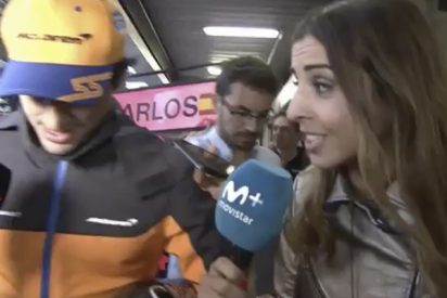 La periodista de Movistar+ emocionadísima perdida con el podio de Carlos Sainz Jr. en la F-1
