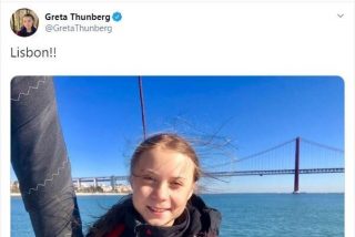 As&iacute; es el efecto &oacute;ptico de esta foto de Greta Thunberg que arrasa en Twitter