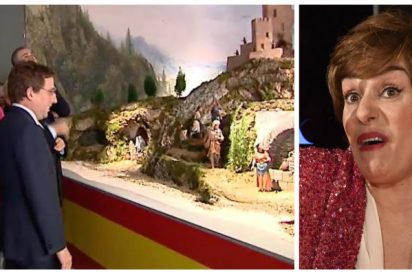 Anabel Alonso se pone como el bicho del pantano porque el Bel&eacute;n de Madrid tenga una bandera de Espa&ntilde;a y en Twitter se la comen viva